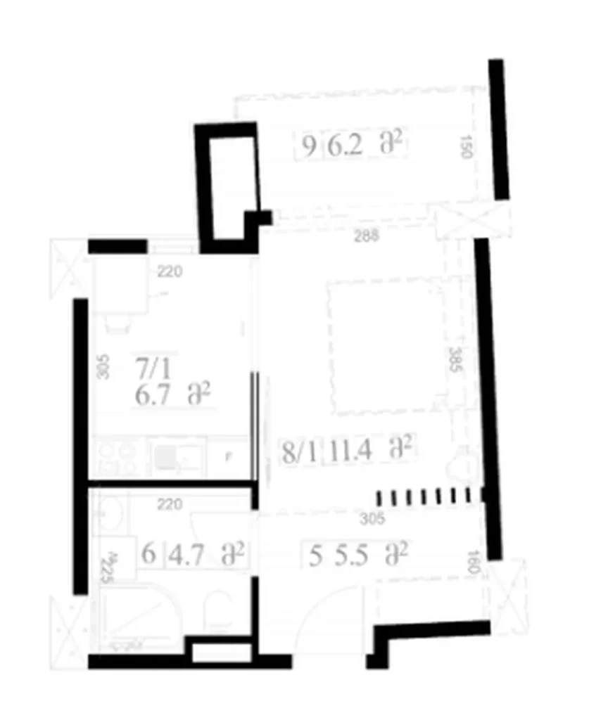 Accogliente monolocale 37 m² in