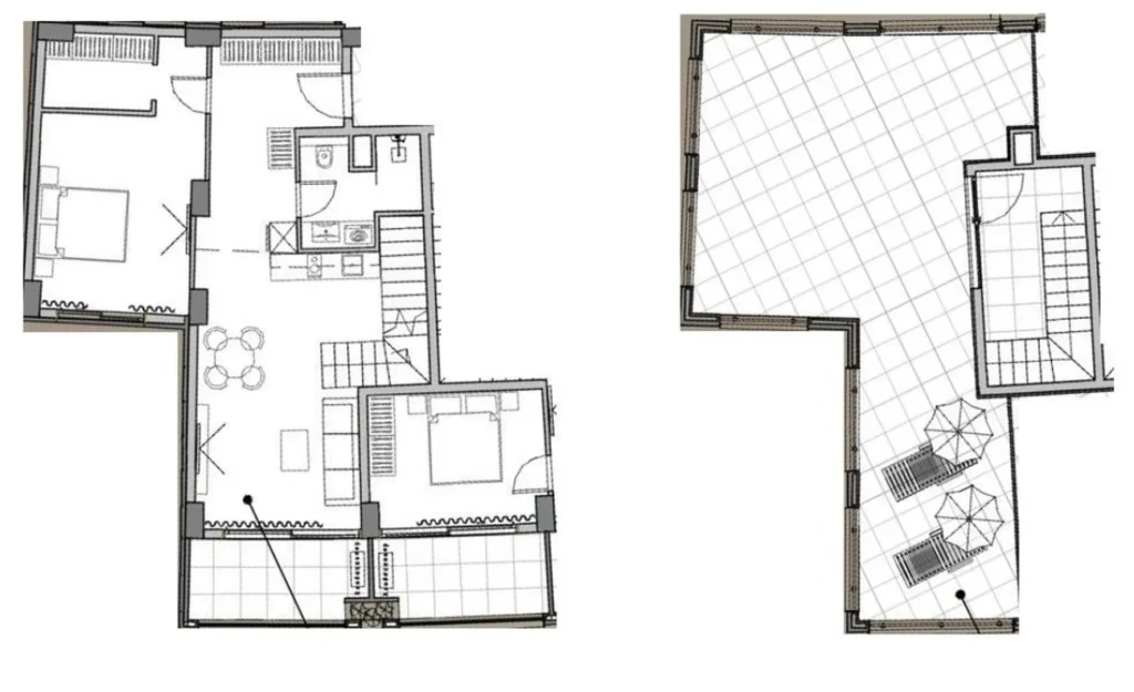 Attico con terrazza panoramica di 124,1 mq in