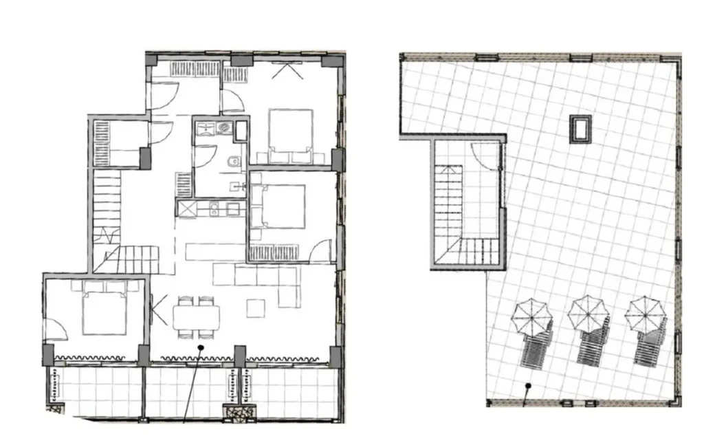 Spazioso attico con un'enorme terrazza di 202,85 mq. in