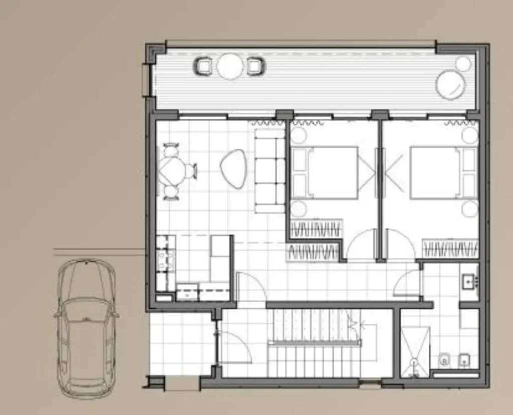 Spazioso attico con un'enorme terrazza di 85,98 m² a