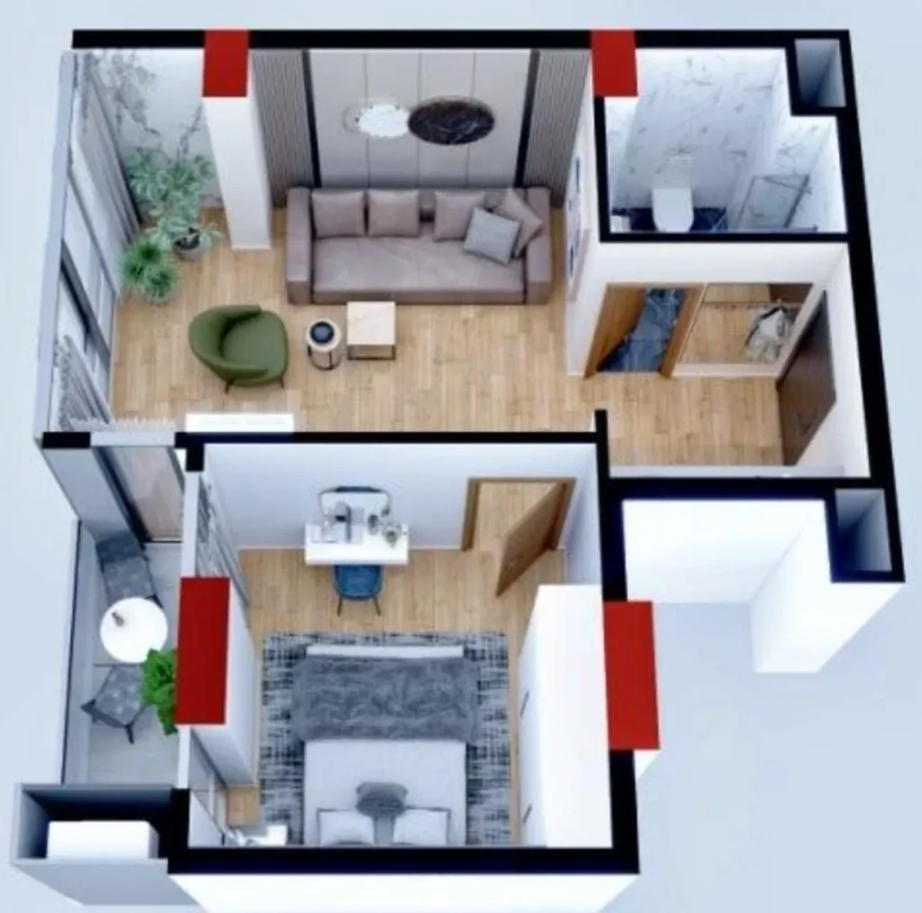 Accogliente monolocale sul mare 31,44 mq. in