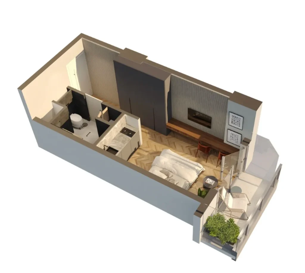 Studio in complesso turistico 27,45 m² in