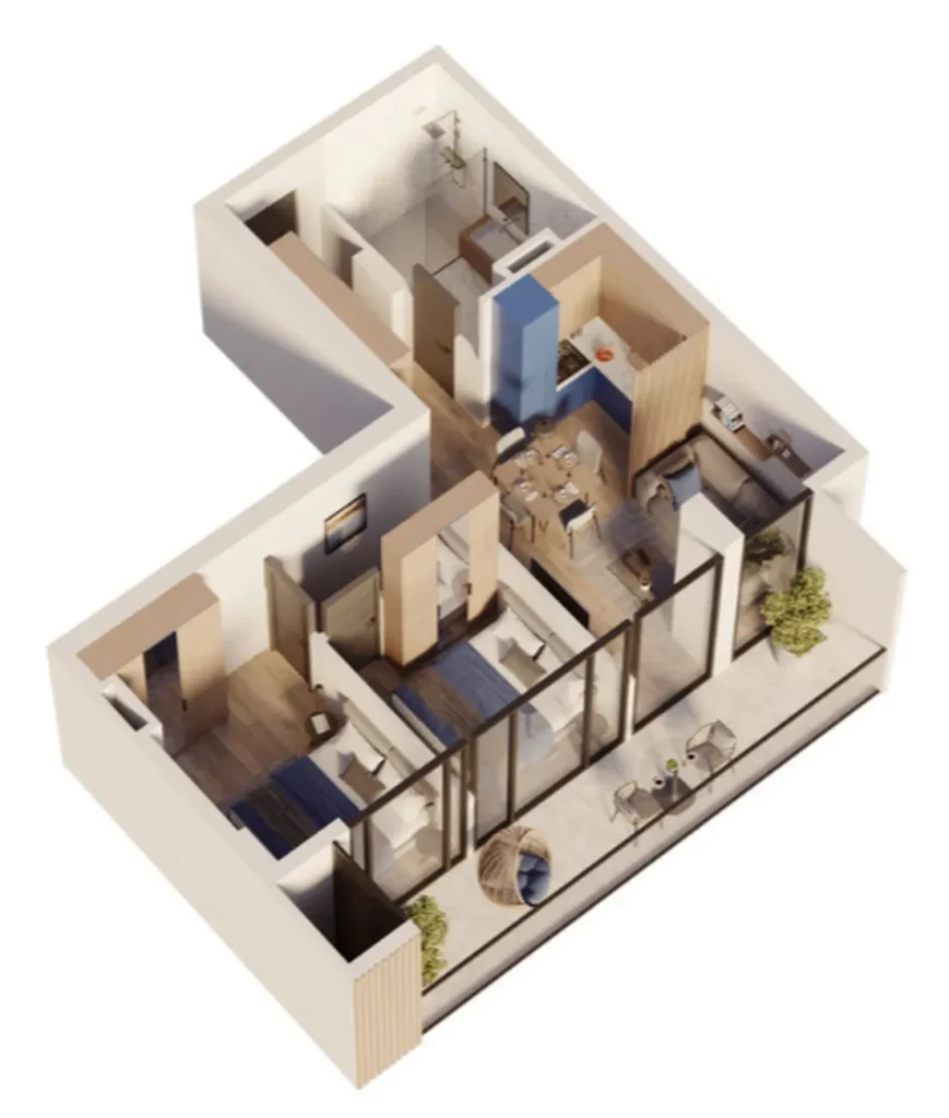 Accogliente camera da letto con vista sulle montagne 57,3 m² in