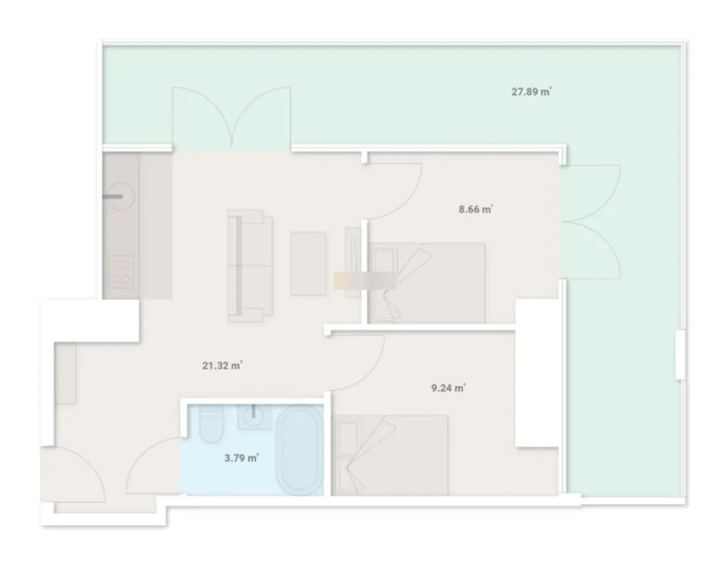 Accogliente bilocale per una famiglia al mare 75,9 m² in