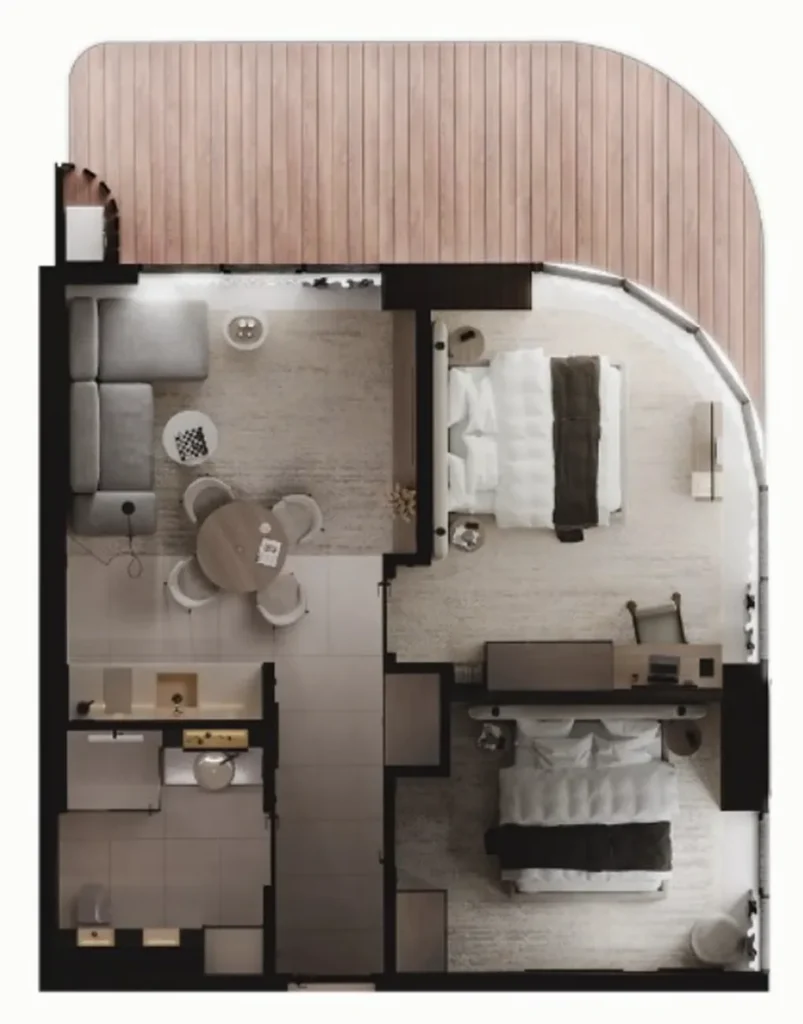 Accogliente bilocale per vivere in riva al mare 76,7 m² in