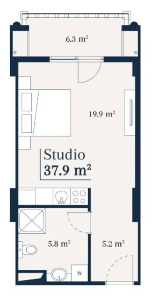 Elegante monolocale nel centro storico 37,9 m² in