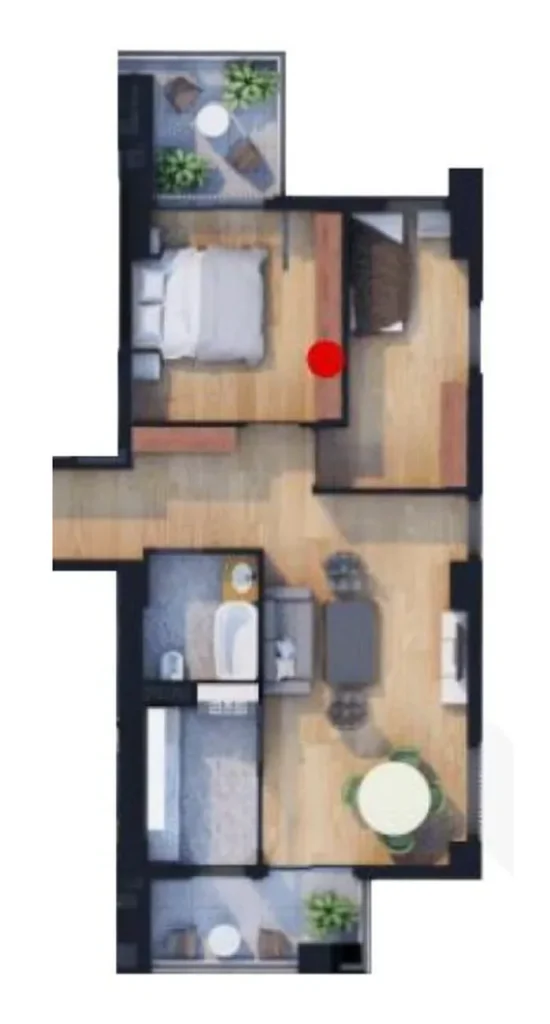 Famiglia doppia 77,5 m² in