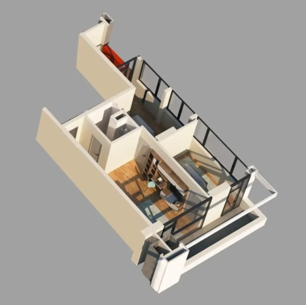 Spazioso appartamento di 47,3 mq fronte mare in