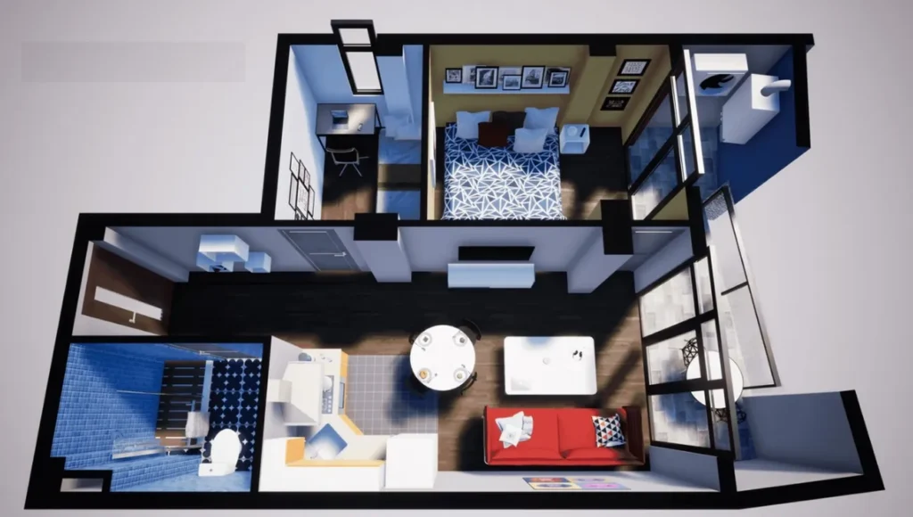 Studio laconico nel resort di 34,5 m² a