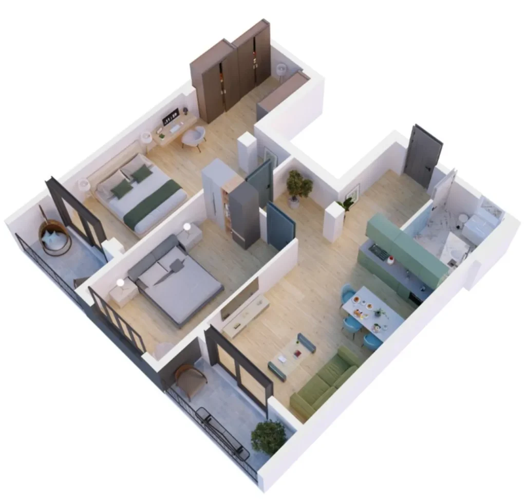 Accogliente camera da letto con vista mare 36,53 mq in