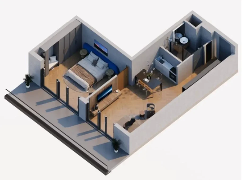 Studio premium sul mare con ristrutturazione 42,9 mq in