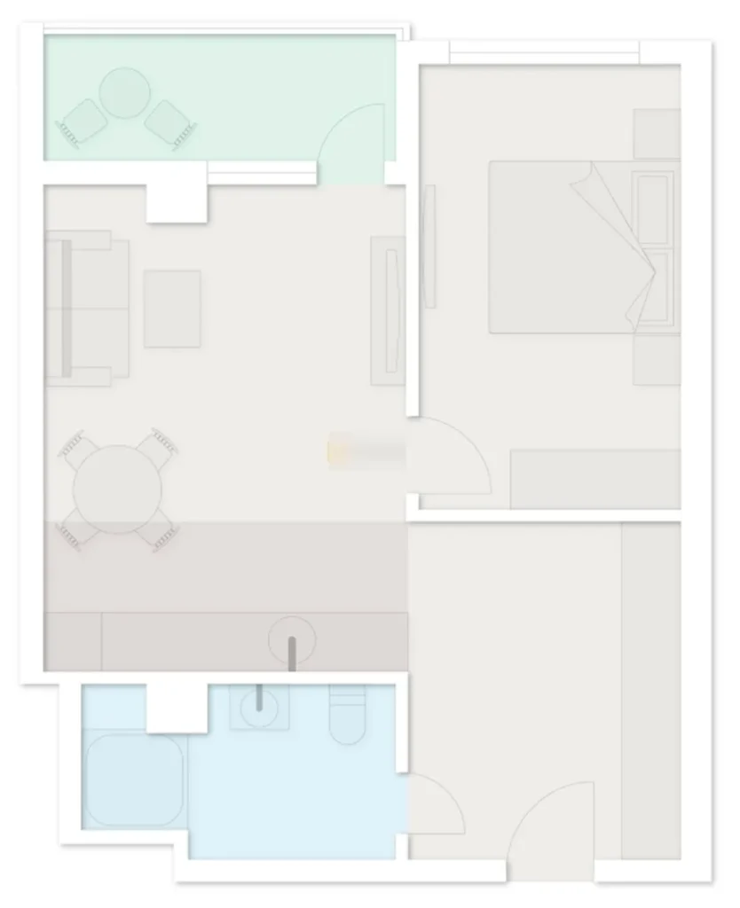 Moderno monolocale di 32,2 m² in