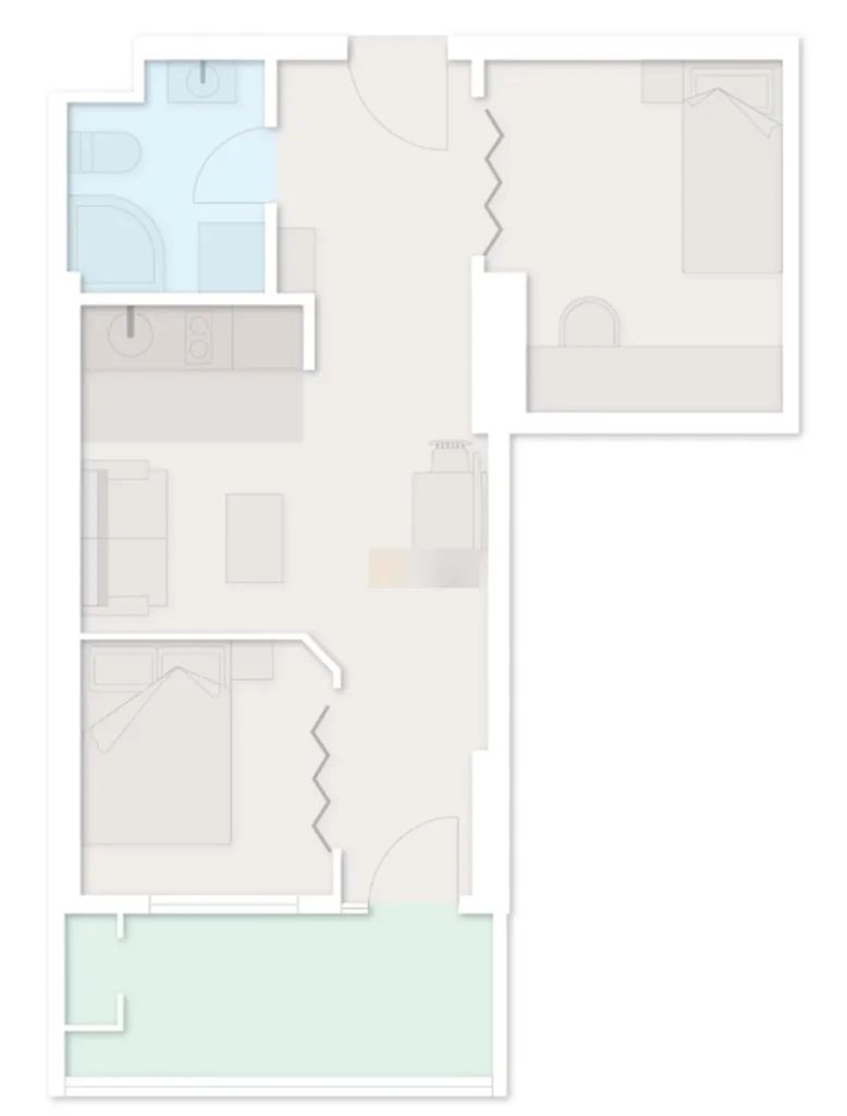 Studio laconistico di classe business di 35,9 m².