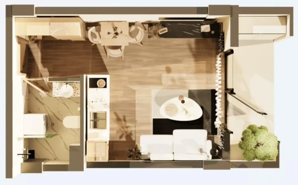 Accogliente monolocale in centro 31,7 m² in