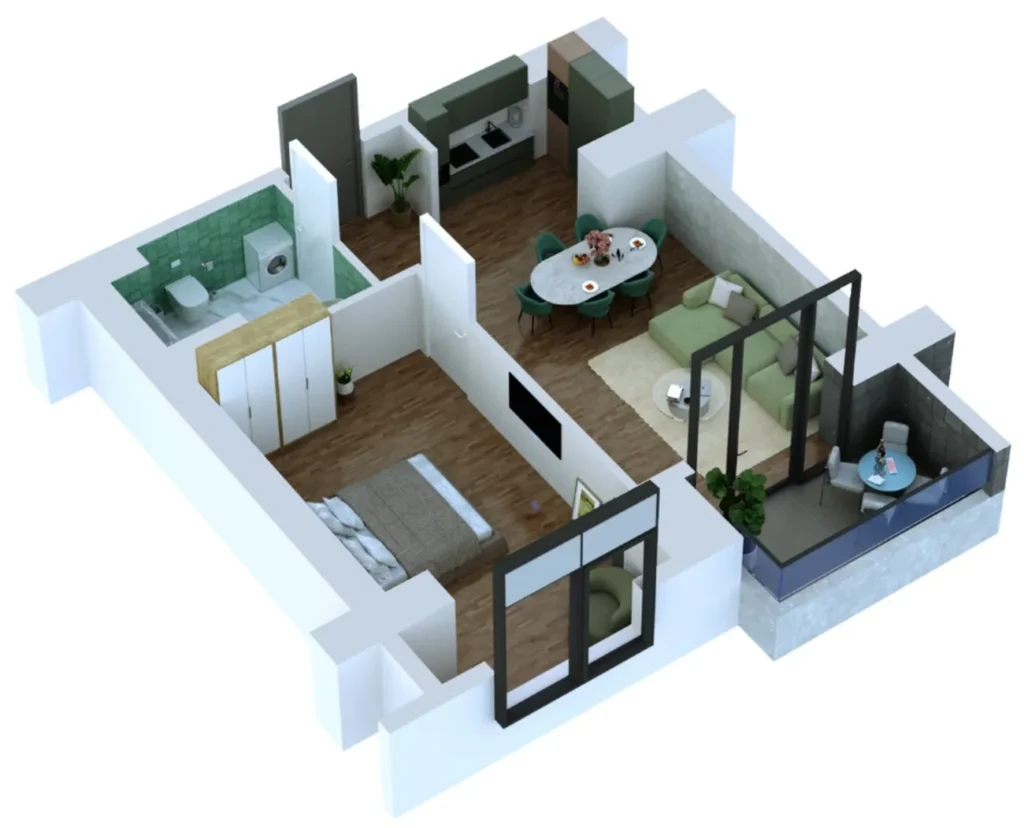 Studio in centro con panorama sul mare 34 m² in