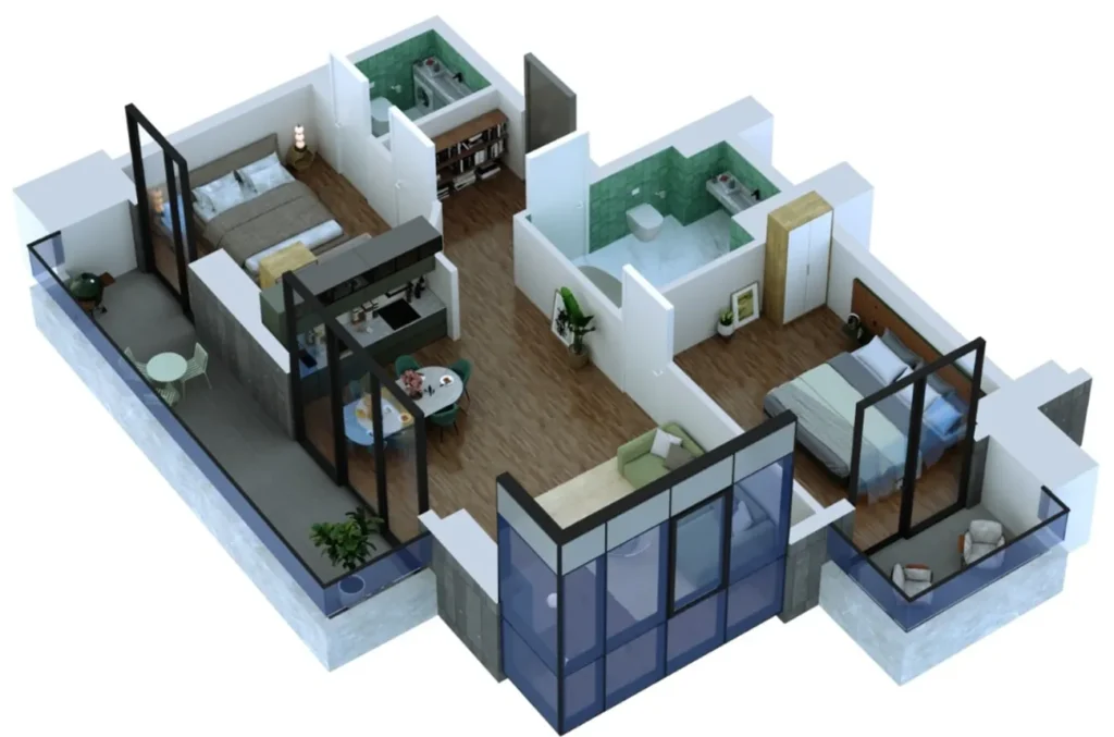 Accogliente e luminoso monolocale di 43,2 mq. in