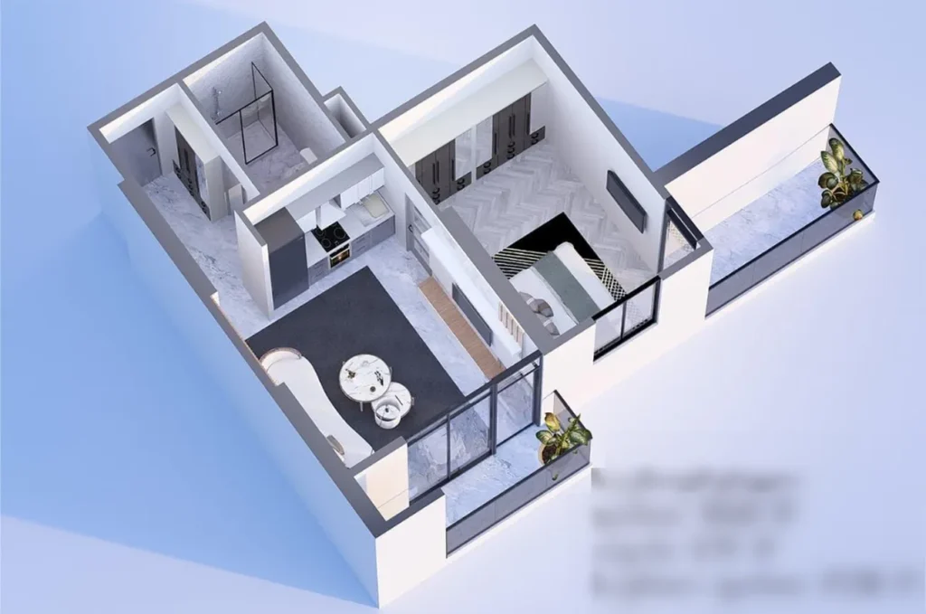 Studio laconique au bord du parc 32.4 m² en