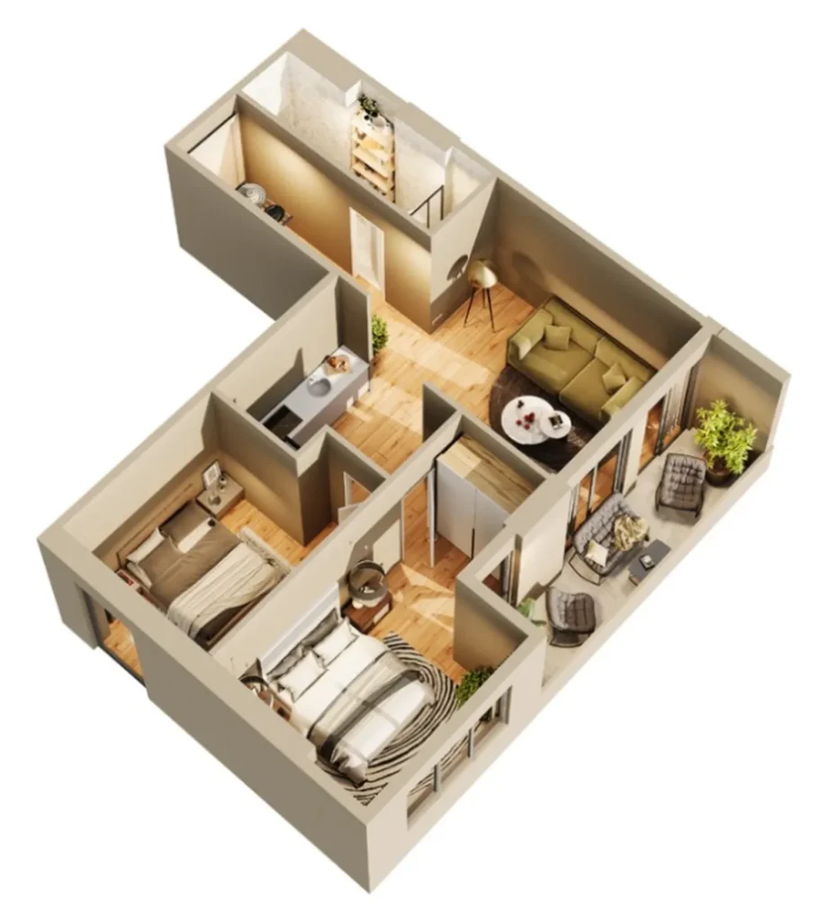 Просторная однушка в Старом городе 40.4 м² в