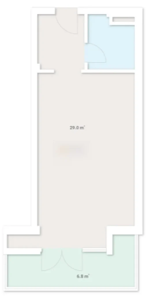 Современная студия 35.8 м² в