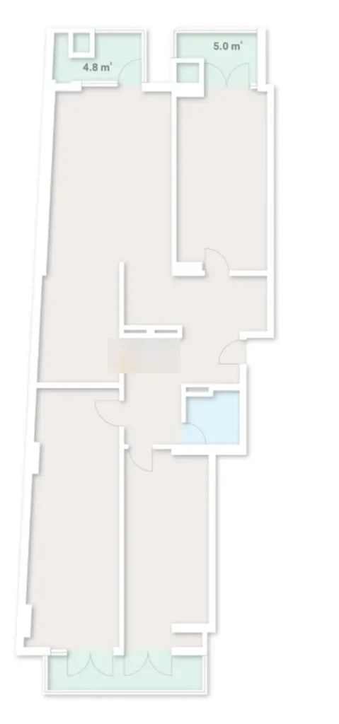 Престижная трёхкомнатная квартира 136 м² в