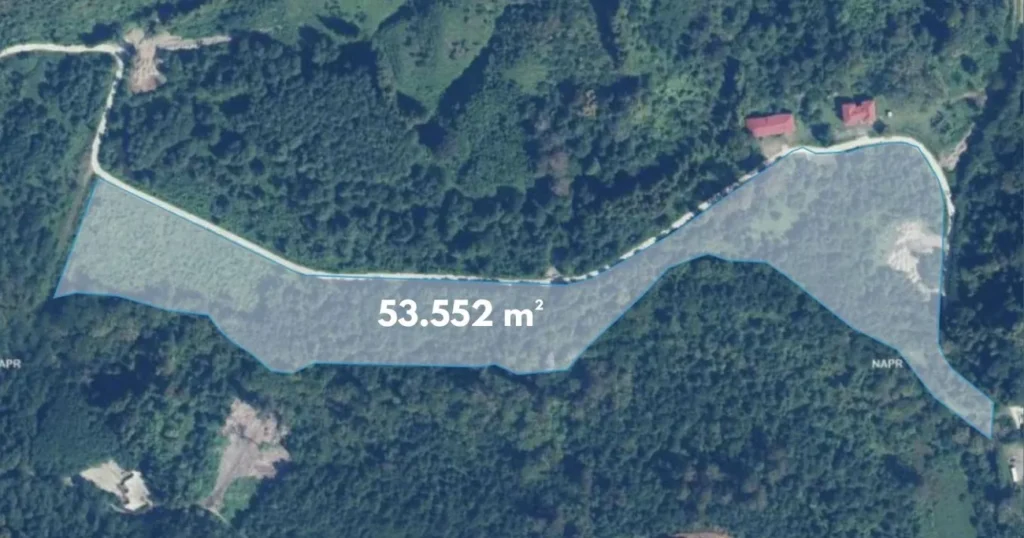 Investment land plot by the sea 53552 m² in