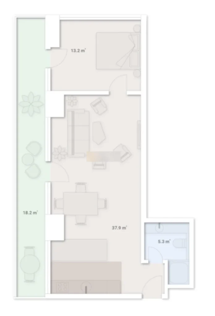 Exkluzivní pětipokojový mezonetový byt o rozloze 72,5 m² v