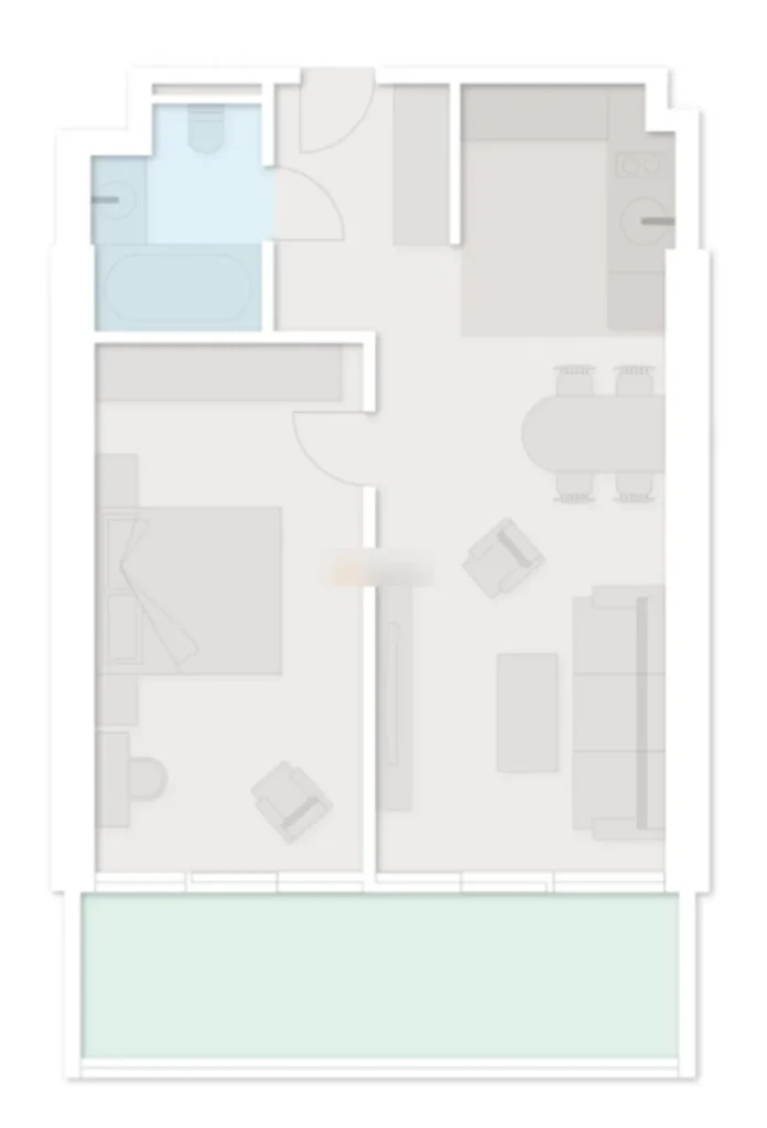 36,7 m²'lik, manzaralı modern stüdyo daire,
