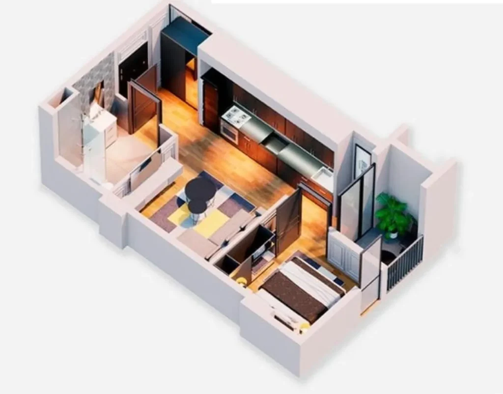 Уютная однушка в центре Сабуртало 39.1 м² в