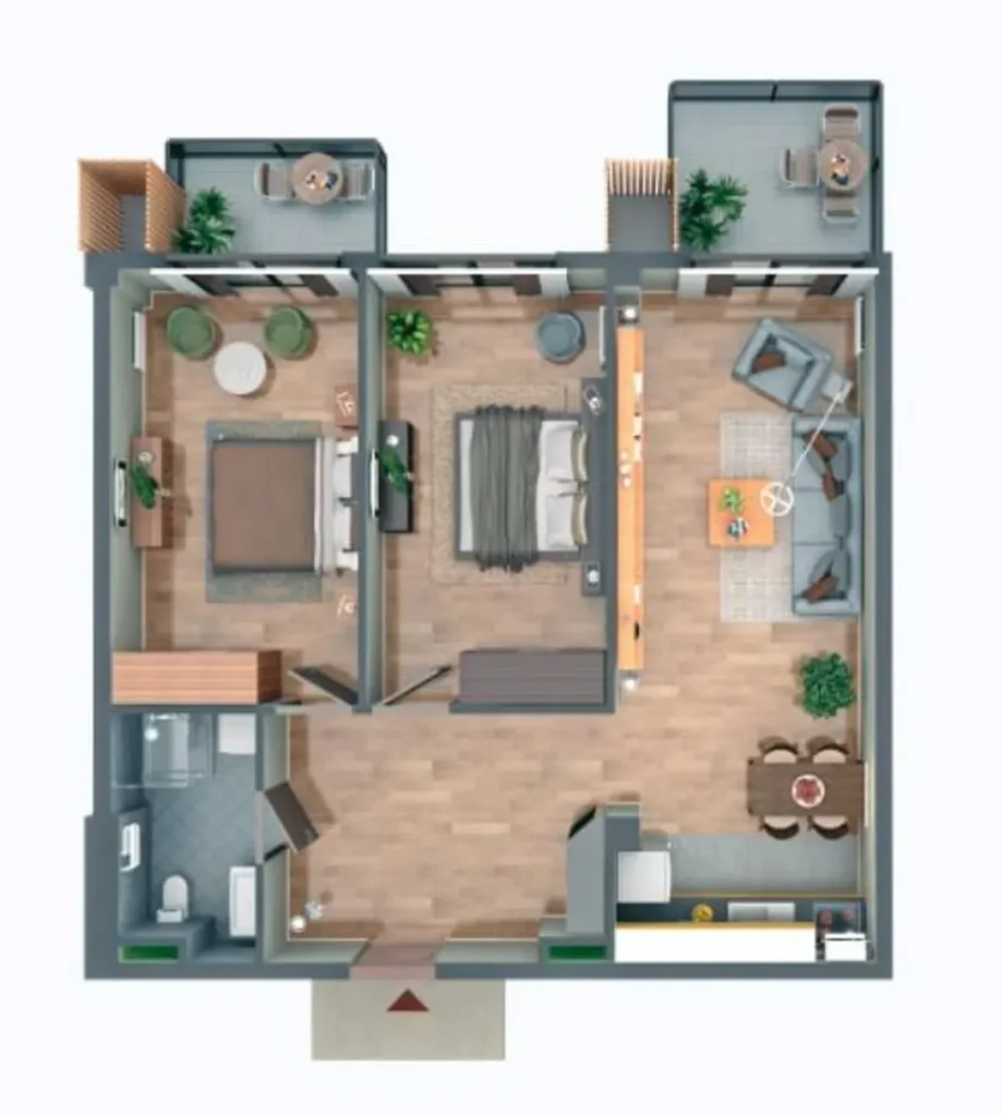 Stylowe mieszkanie jednopokojowe o powierzchni 48 m² w
