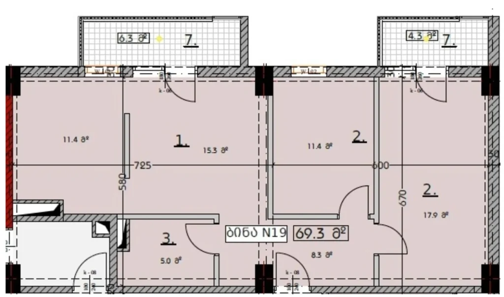 Útulný dvoupokojový byt s prostorným obývacím pokojem o rozloze 81,2 m² v