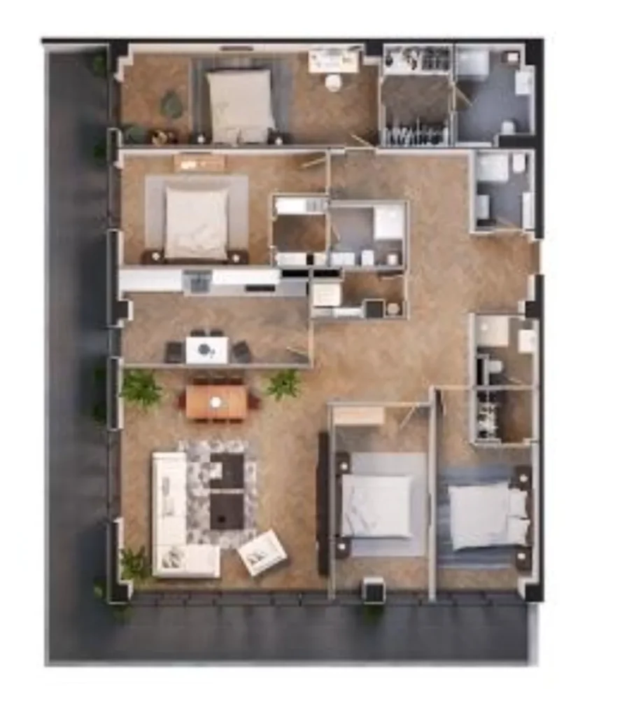 Exclusive penthouse in Vake, 259.2 m² in