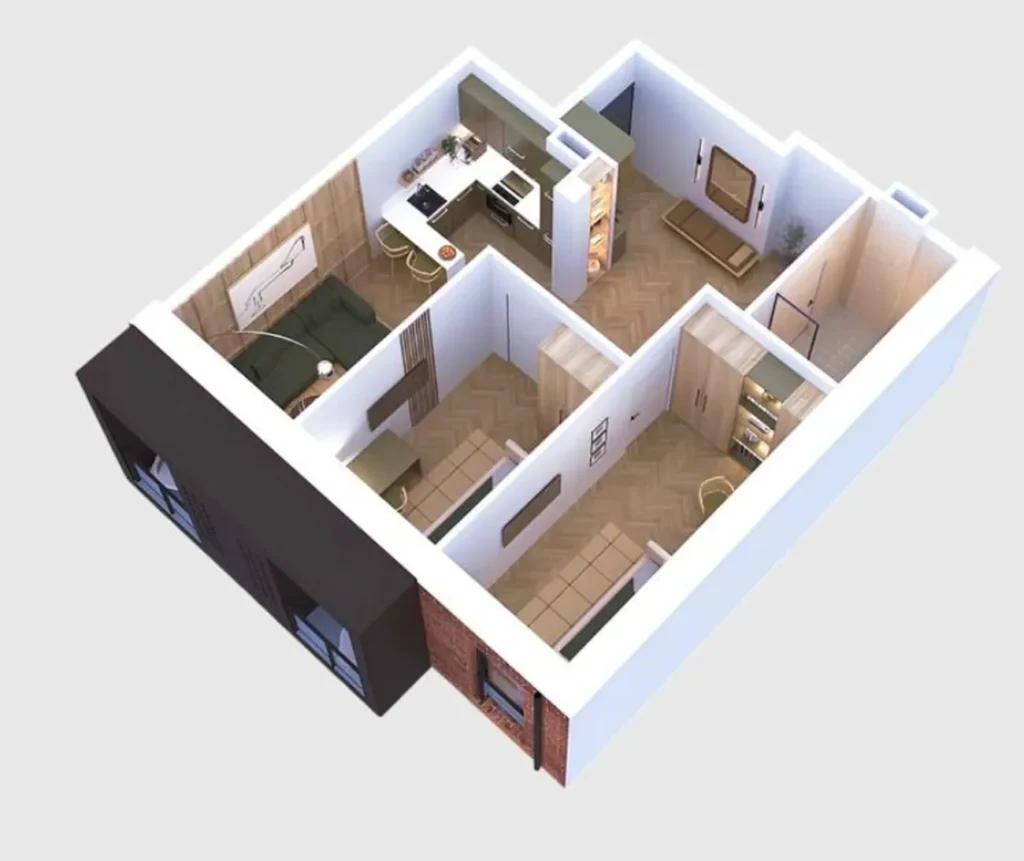 A cosy one-bedroom flat with panoramic views, 76.95 m², in