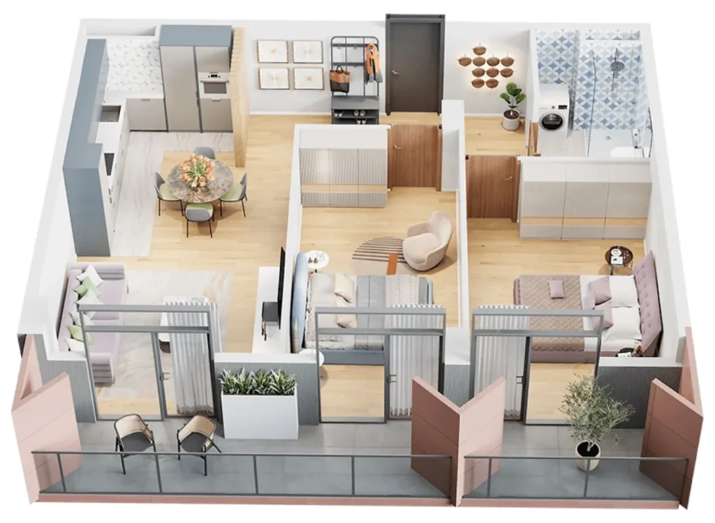 Ideální rodinný dvoupokojový byt o rozloze 87,4 m² v