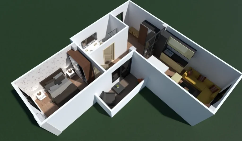 Prestigioso piso de tres habitaciones con vistas panorámicas, de 52,2 m², en