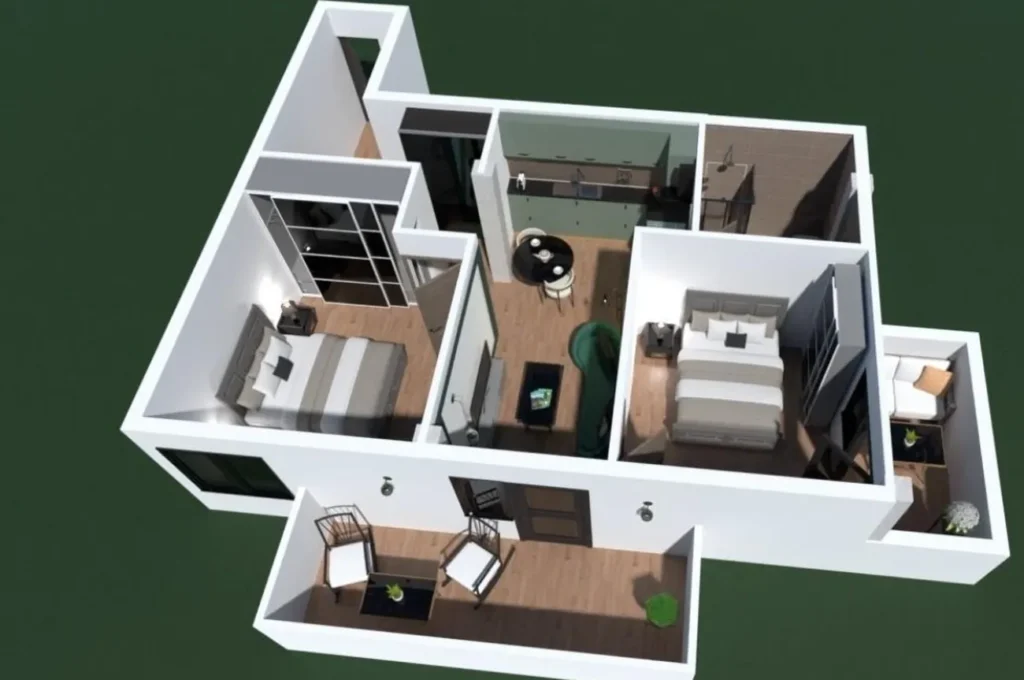 Gemütliche 2-Zimmer-Wohnung mit einer Fläche von 76,54 m² in