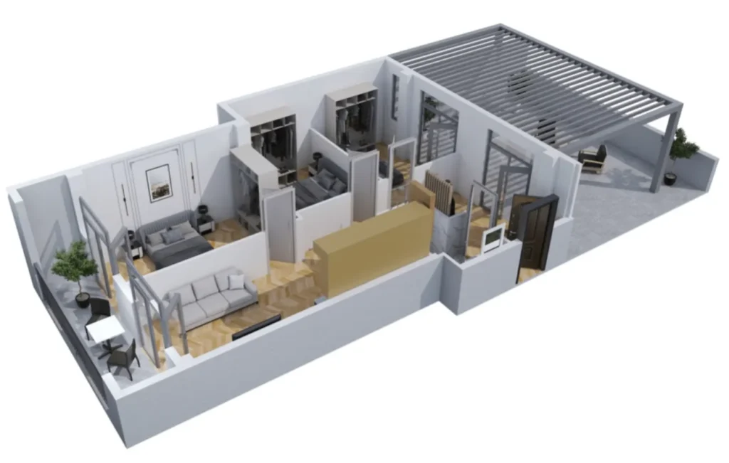 Luxusní třípokojový byt s výhledem do zeleně o rozloze 308,5 m² v