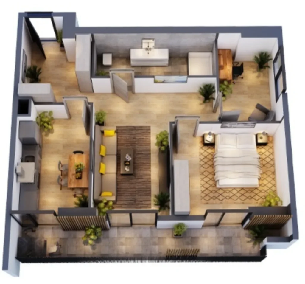 Prostorný a světlý jednopokojový byt o rozloze 81,5 m² v
