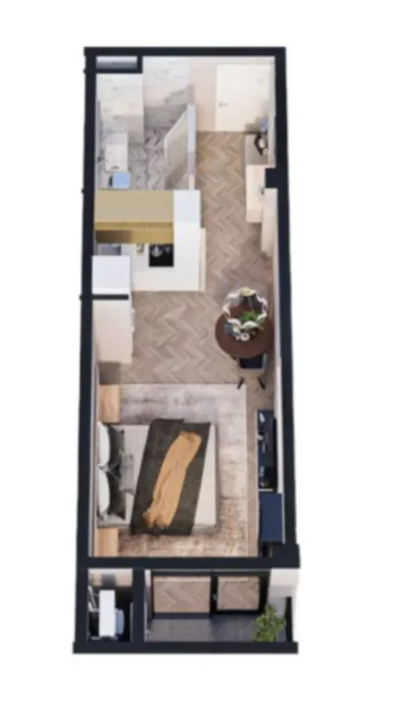 Accogliente monolocale con vista sulle montagne, 32,4 m² a