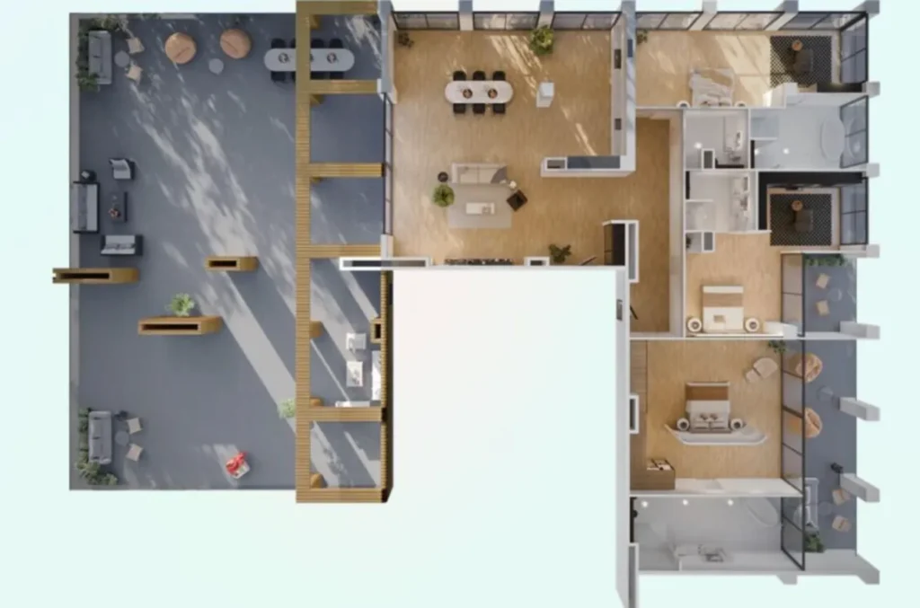 Роскошная 3-комнатная квартира 151.7 м² в