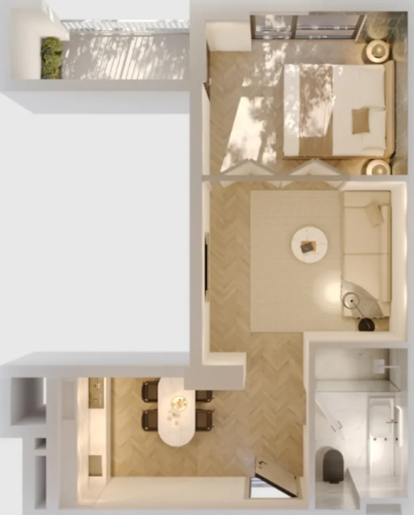 Studio aménagé avec dressing de 37,7 m² à