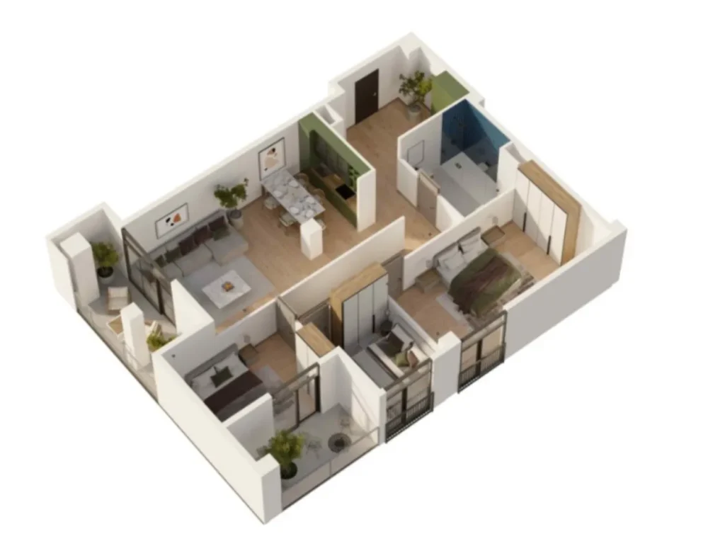 Idealne trzypokojowe mieszkanie o powierzchni 133,4 m² w
