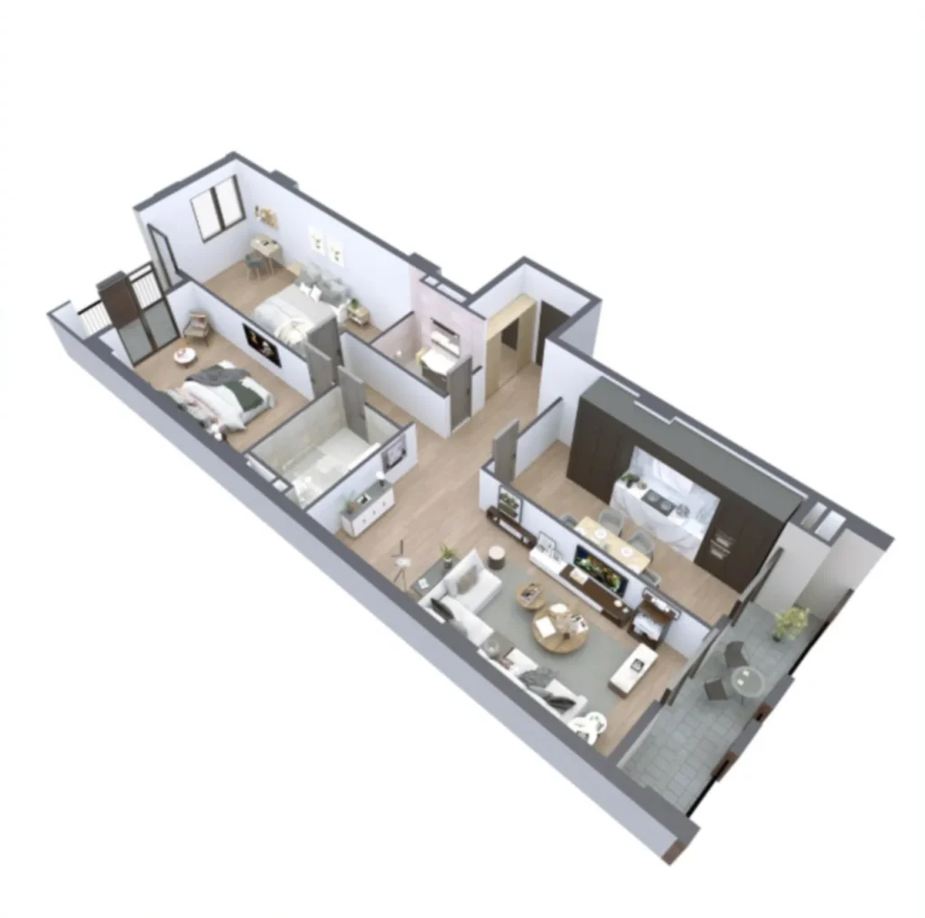 Confortevole bilocale di 121,8 m² a