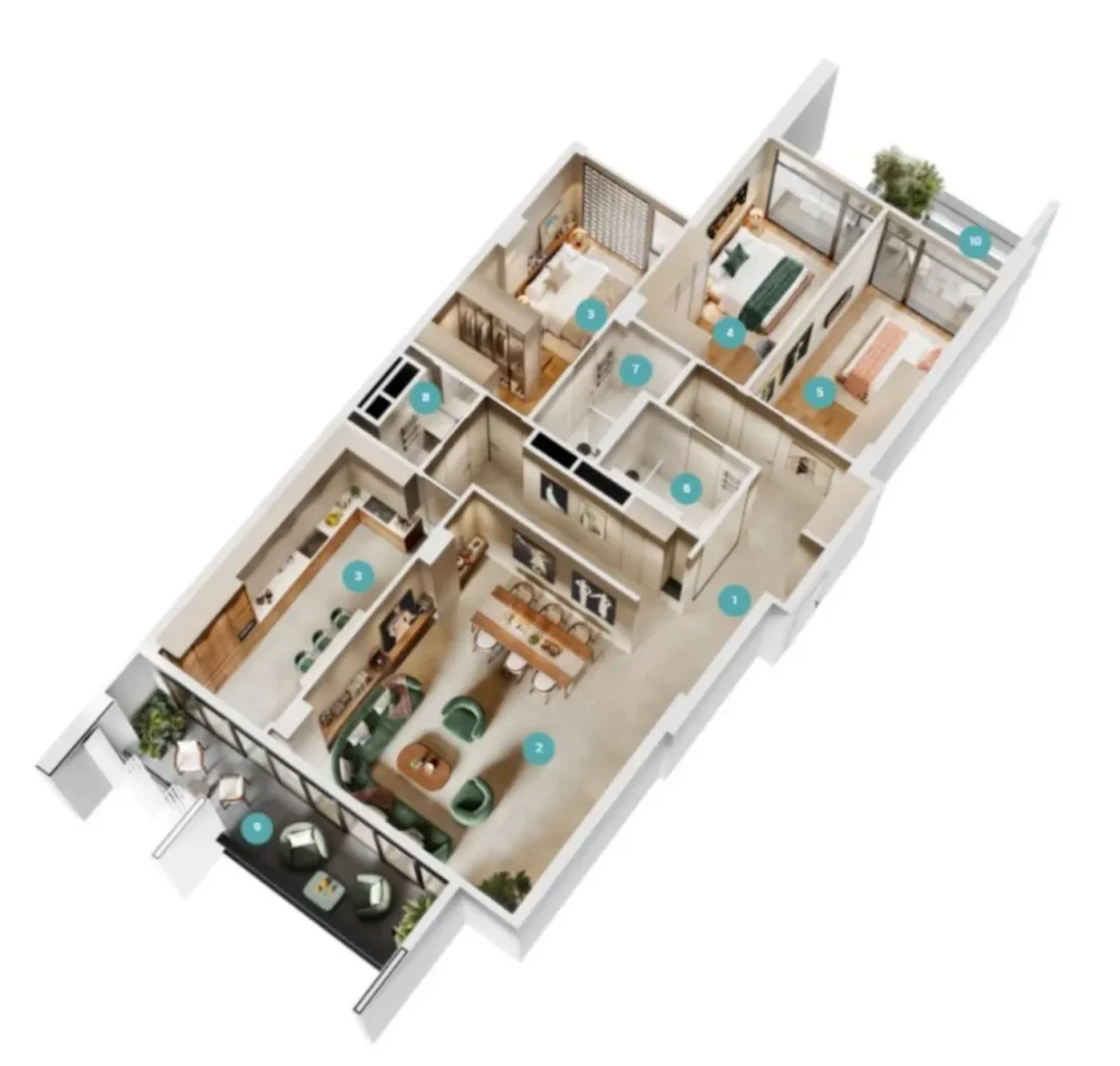 Lujoso y espacioso piso de 4 habitaciones, de 168,3 m², en