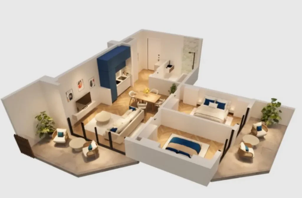 Un studio compact et confortable de 37,9 m² situé à