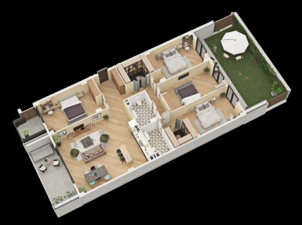 Przestronne, trzypokojowe mieszkanie rodzinne o powierzchni 139,5 m² w