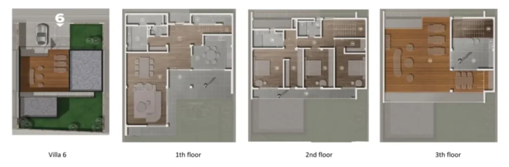 Třípodlažní vila s panoramatickým výhledem o rozloze 332,3 m² v
