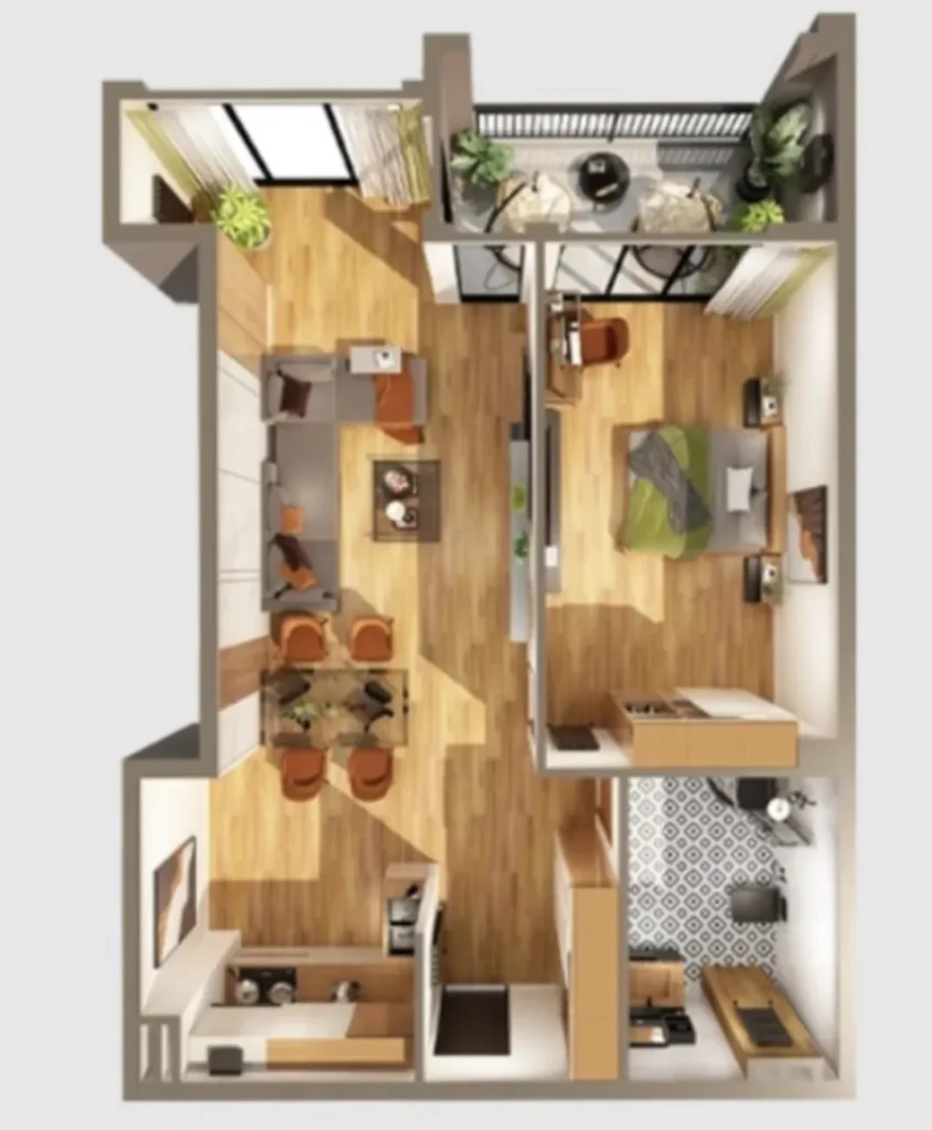 Un luminoso piso de tres habitaciones para una familia numerosa, de 68,4 m², en