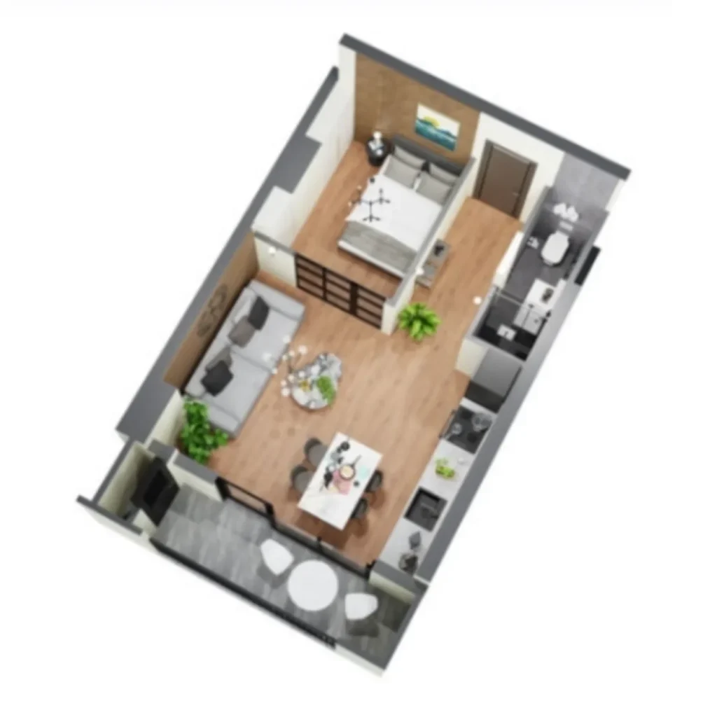 Stylový jednopokojový byt o rozloze 37 m² s ekologickou rekonstrukcí v