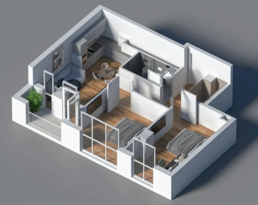 Útulný dvoupokojový byt o rozloze 62,1 m² v