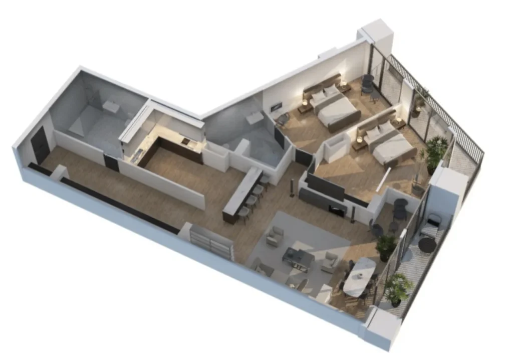 Luxueux studio rénové de 146,82 m² à